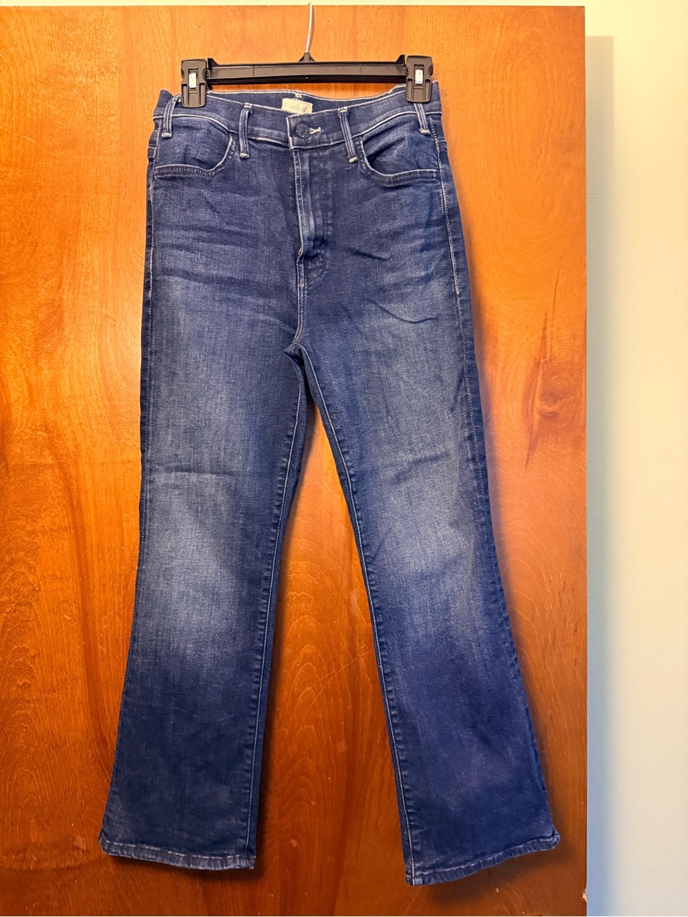 MOTHER Women's Dark Blue Ankle Cropped Jeans